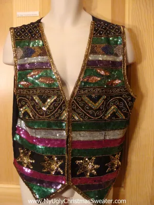 Ugly Christmas Sweater Bling Vest