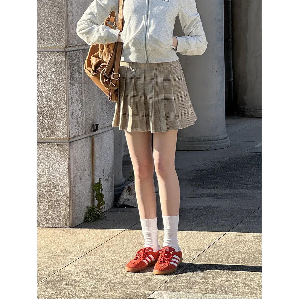 UNRETRO レトローウエストチェックプリーツスカート URT072