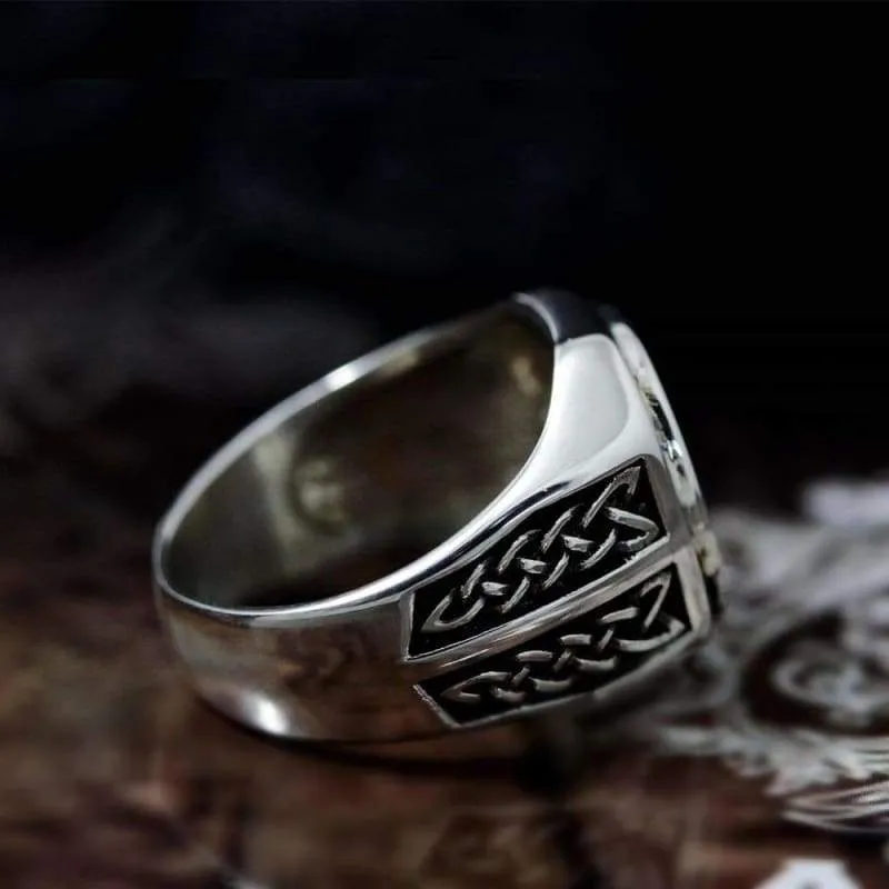 Valknut Viking Stainless Steel Symbol Ring Men's Norse Celtics Knot Rune Signet Rings Nordic Amulet Jewelry