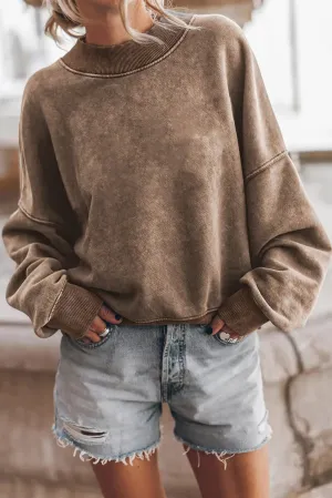 Vintage Brown Drop Shoulder Sweatshirt