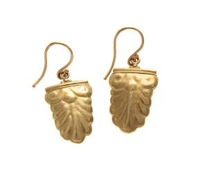 Wax Repoussé Greek Motif Earrings