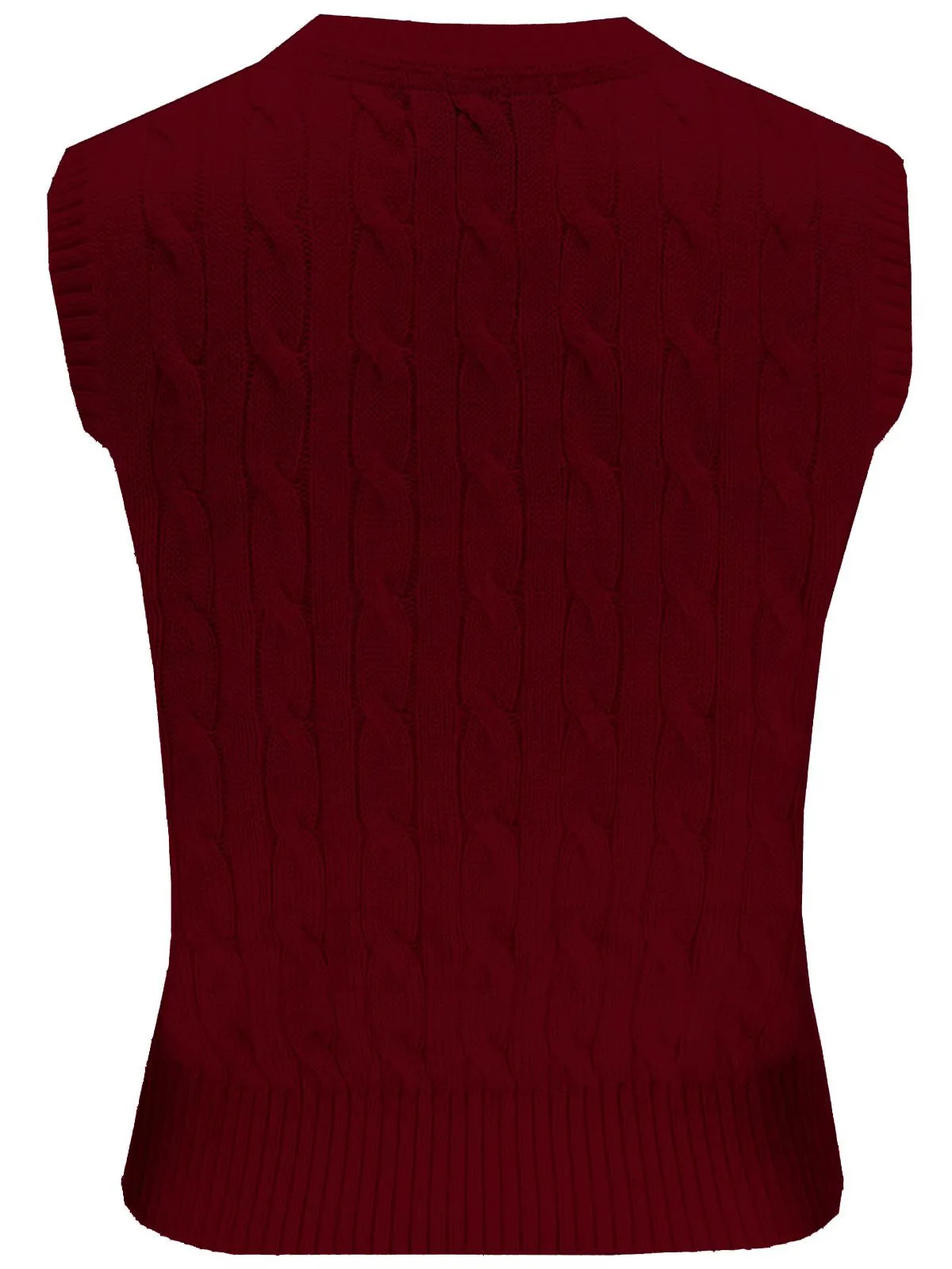 Wine Red Vintage Style Cable Tank Top Vest