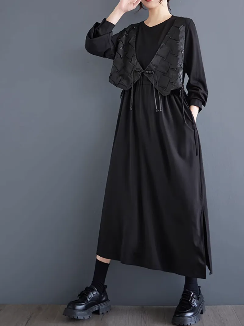 Women’s Comfy Chic Winter Fashion Jacket Style A-Line Dress
