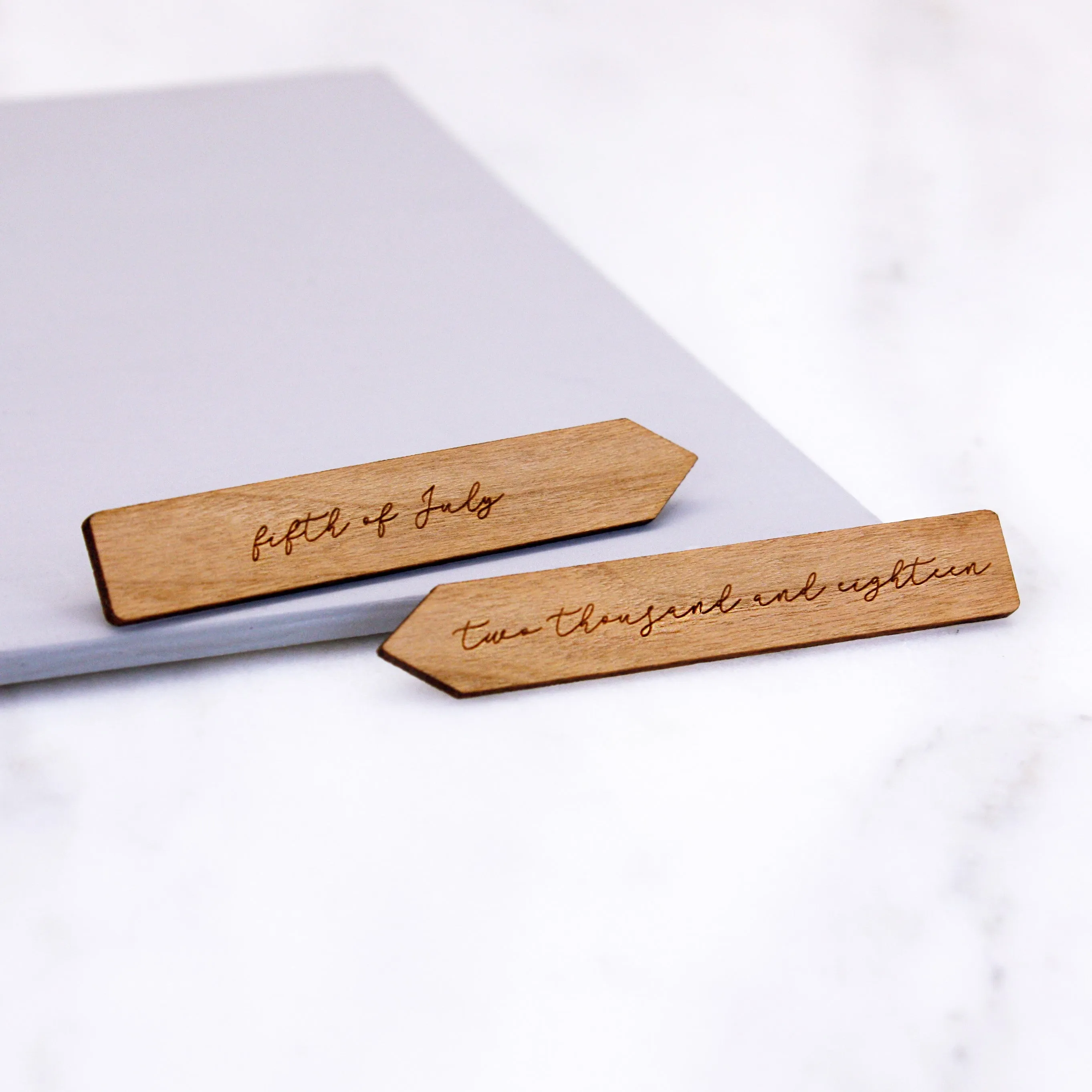 Wooden Written Date Collar Stiffeners