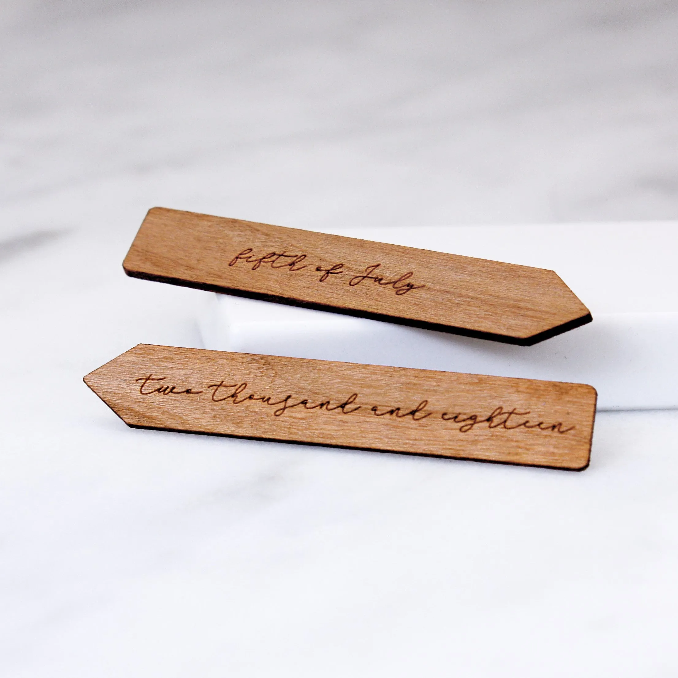 Wooden Written Date Collar Stiffeners