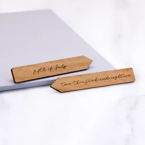 Wooden Written Date Collar Stiffeners