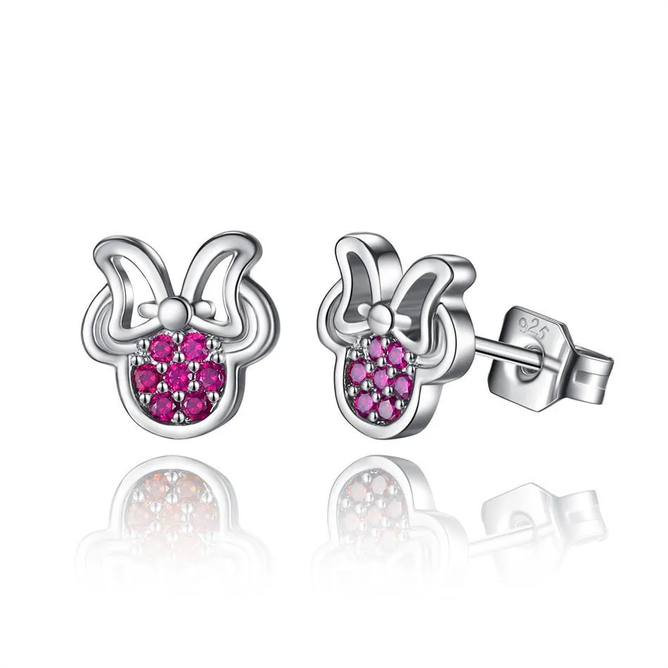 YE2236 925 Sterling Silver Disney Minnie Stud Earrings